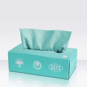 Boîte distributrice de serviettes en microfibre ultra absorbantes 20 pièces – Turquois