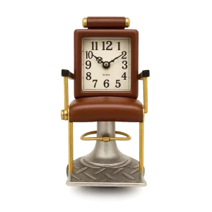 Horloge vintage sous forme de fauteuil – Marron