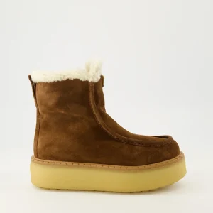 Bottines en cuir suède