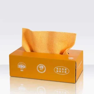 Boîte distributrice de serviettes en microfibre ultra absorbantes 20 pièces – Orange