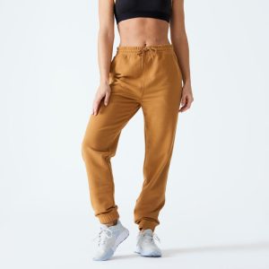 Pantalon-Fitness-Femme-Coton-Regular-Essentiel