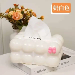 Boîte à mouchoirs Bubble – Blanc