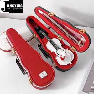 Boîte à musique violon avec ballerine rotative – Bourgogne