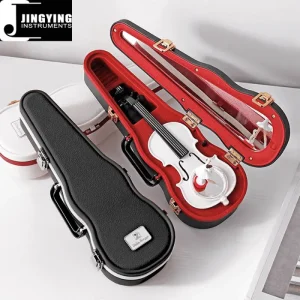 Boîte à musique violon avec ballerine rotative – Noir