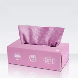 Boîte distributrice de serviettes en microfibre ultra absorbantes 20 pièces – Violet
