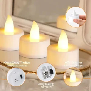 Bougies LED à flammes vacillantes – 6 pièces