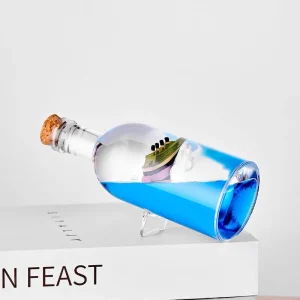 Bouteille décorative bateau flottant