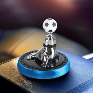 Décoration voiture phoque rotatif solaire – Bleu