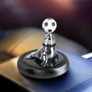 Décoration voiture phoque rotatif solaire – Noir