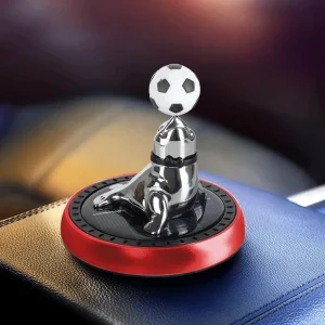 Décoration voiture phoque rotatif solaire – Rouge