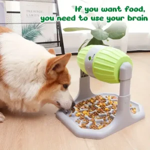 Distributeur Interactif de croquettes pour chien – Vert