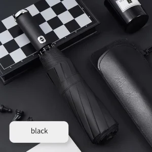 Parapluie lumineux avec lampe LED – Noir