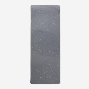 Tapis yoga light xl 200 x 75 cm x 5mm integrant 20% de matiere recyclee gris