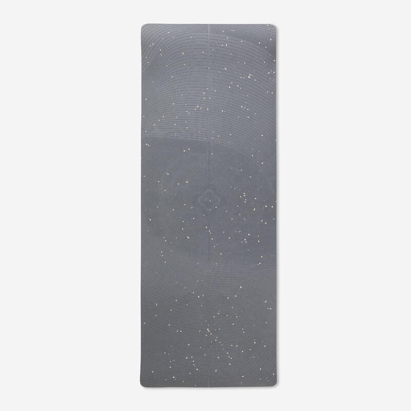 Tapis yoga light xl 200 x 75 cm x 5mm integrant 20% de matiere recyclee gris